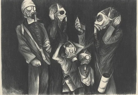 Chet La More, Civilians, ca. 1937. Lithograph. Allocated by the US Government, Commissioned through the New Deal art projects, 1943-4-231.